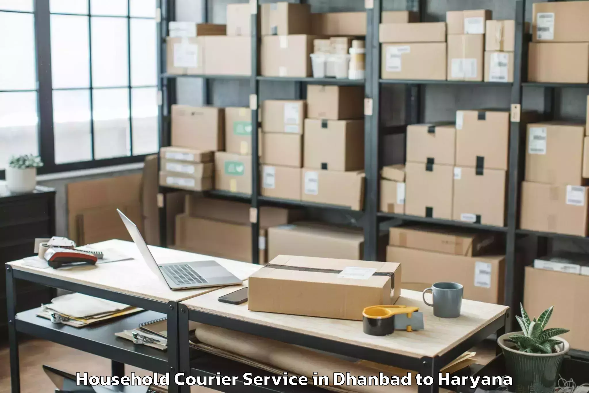 Easy Dhanbad to Thanesar Household Courier Booking